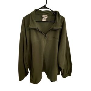 Remington Fleece Pullover 1/4 Zip Mens 3XL Dark Olive Hunting